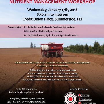 Nutrient Management Workshop – Jan 17th